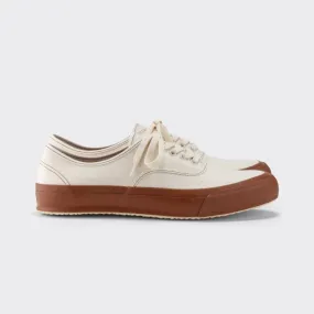 Doek : Chaussures de Sport “Oxford” : Ecru/Brique